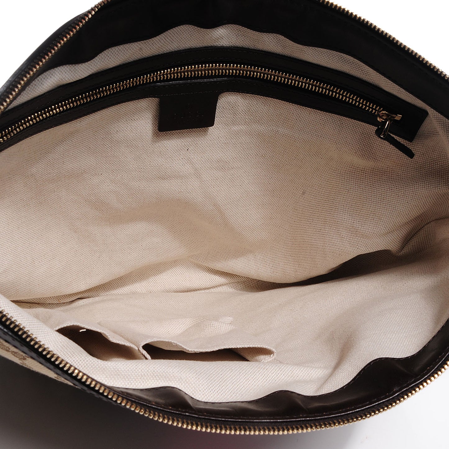 Monogram Vintage Web Medium Half Moon Hobo Dark Brown