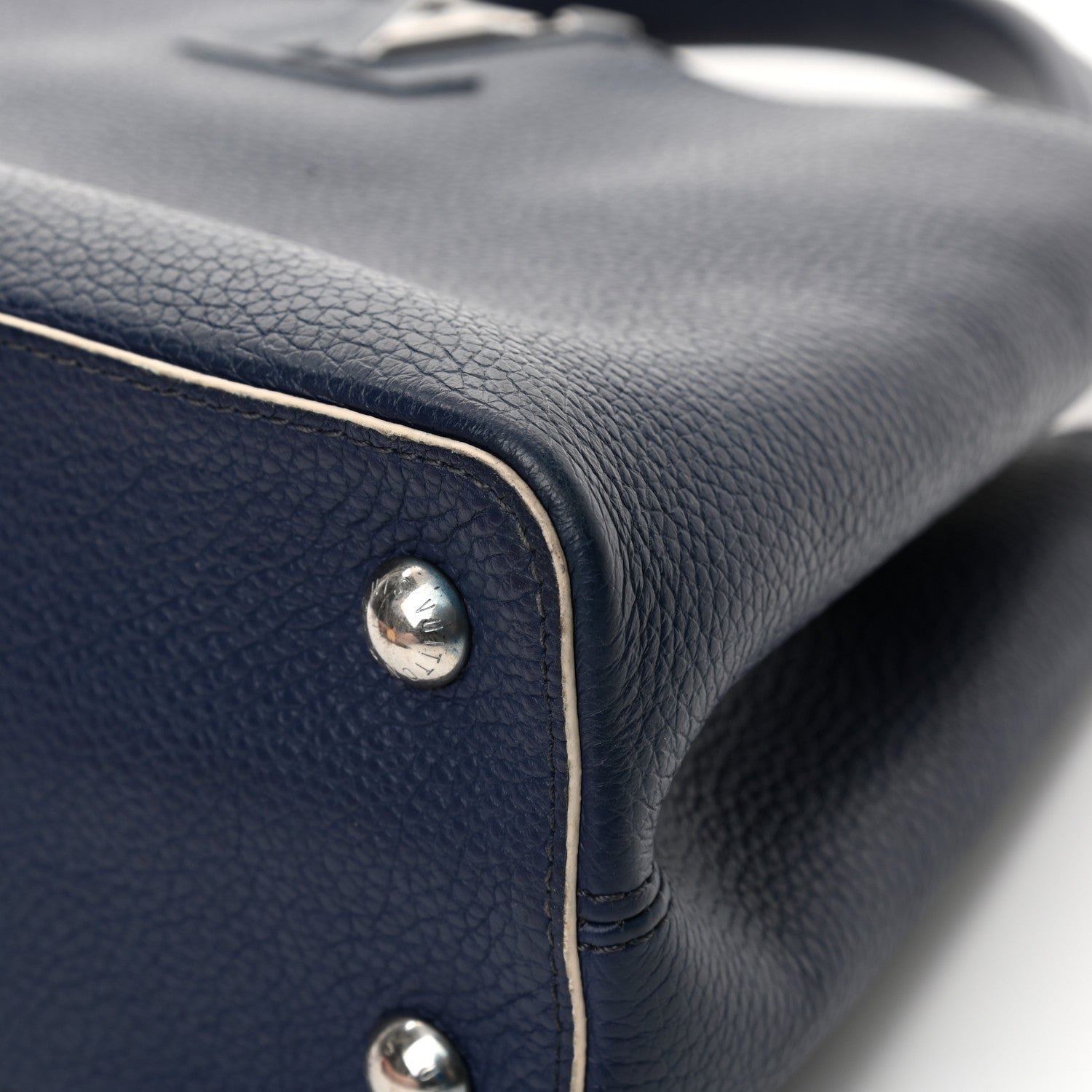 Louis Vuitton Taurillon Capucines PM Blue White 10 of 18