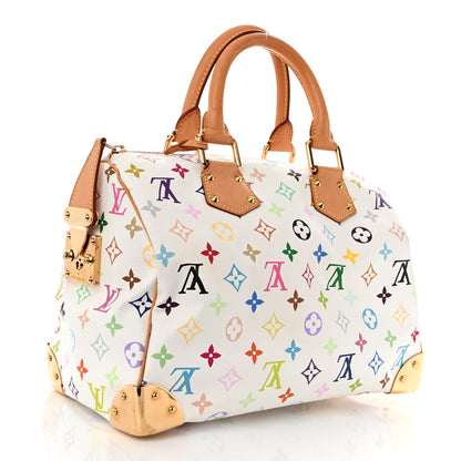 Louis Vuitton Monogram Multicolor Speedy 30 White 3 of 9