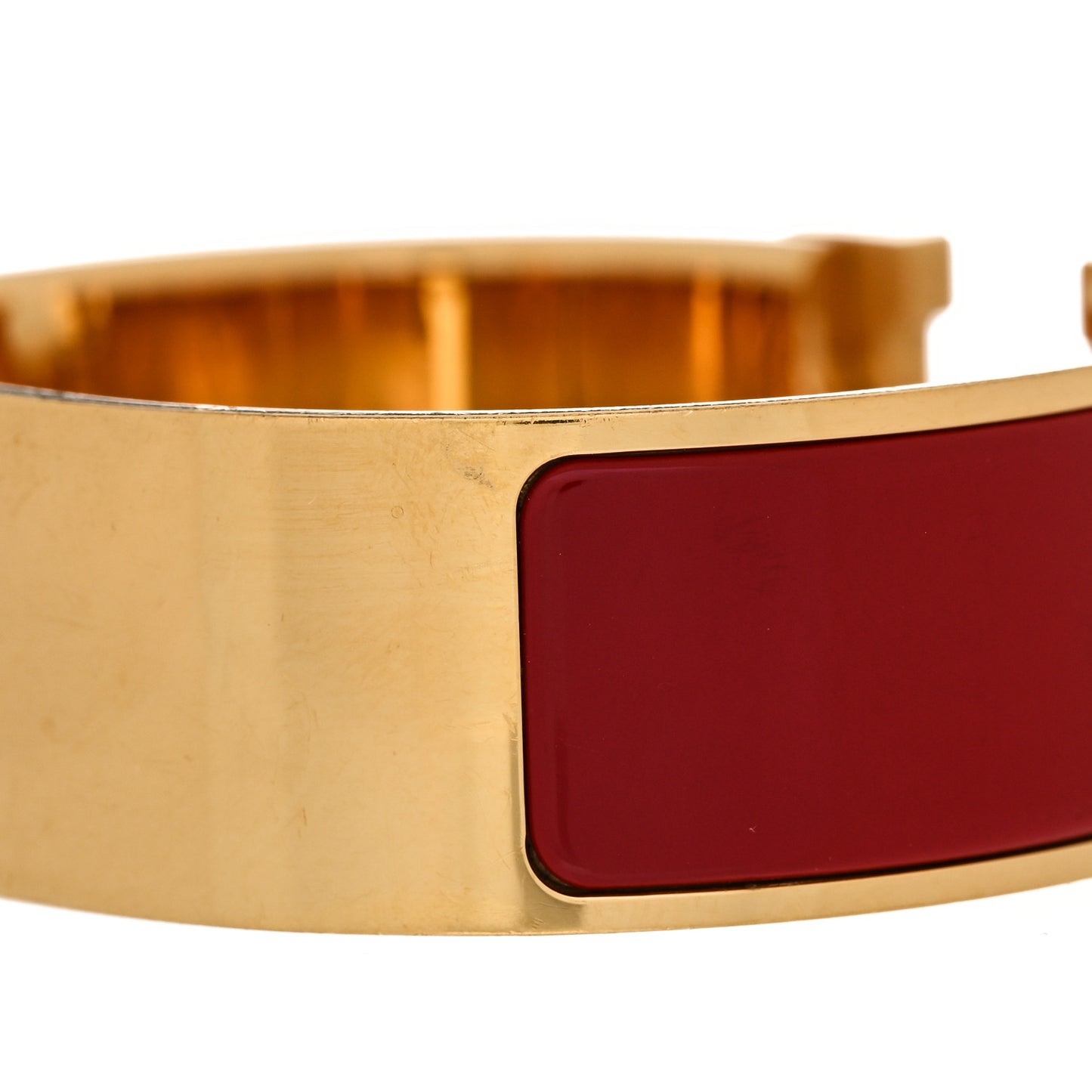 Enamel Wide Clic Clac H Bracelet PM Red