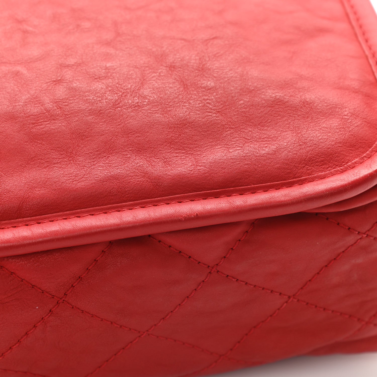 Chanel Ultra Soft Suede Calfskin Medium Natural Beauty Flap Bag Red 10 of 10