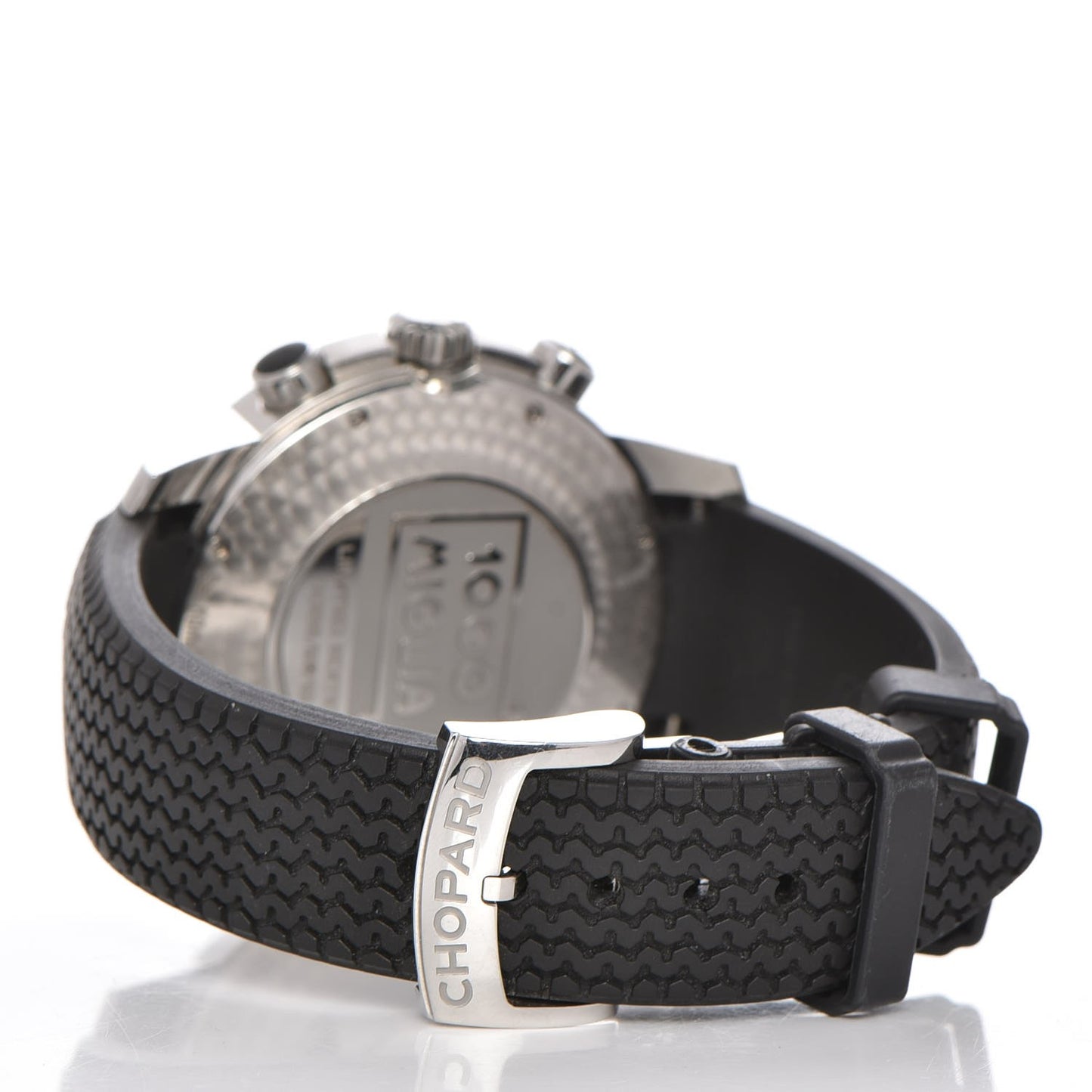Stainless Steel Rubber 42mm Mille Miglia Chronograph Automatic Watch Black