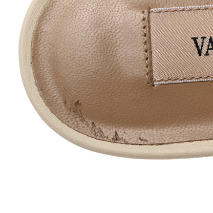 Valentino Garavani Calfskin Nappa Rockstud 60mm Caged Slide Sandals 40 Light Ivory 9 of 10