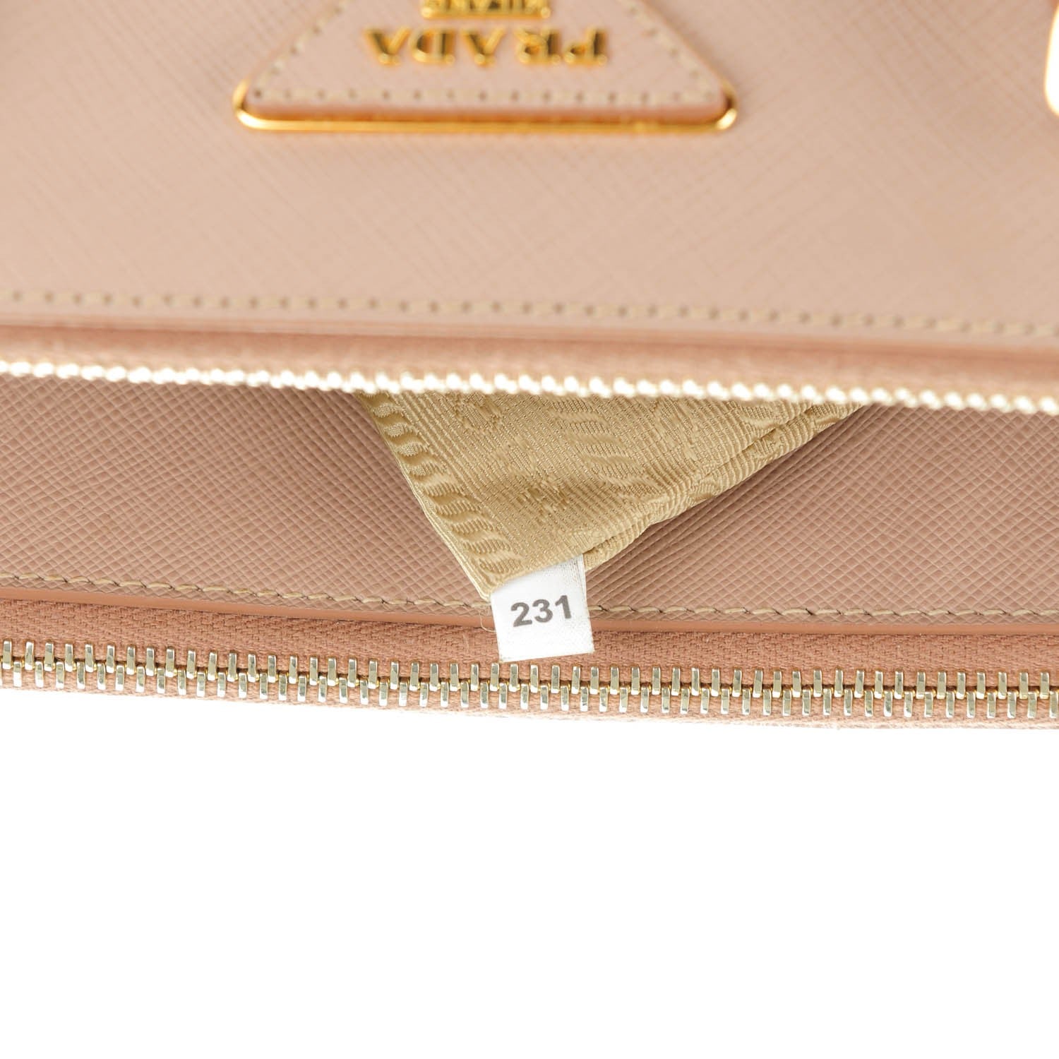 Prada Saffiano Small Galleria Double Zip Tote Cammeo 10 of 10