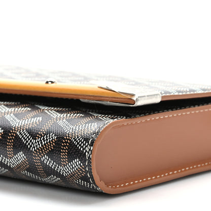 Goyard Goyardine Monte Carlo Bois Clutch With Strap Black Gold 8 of 8