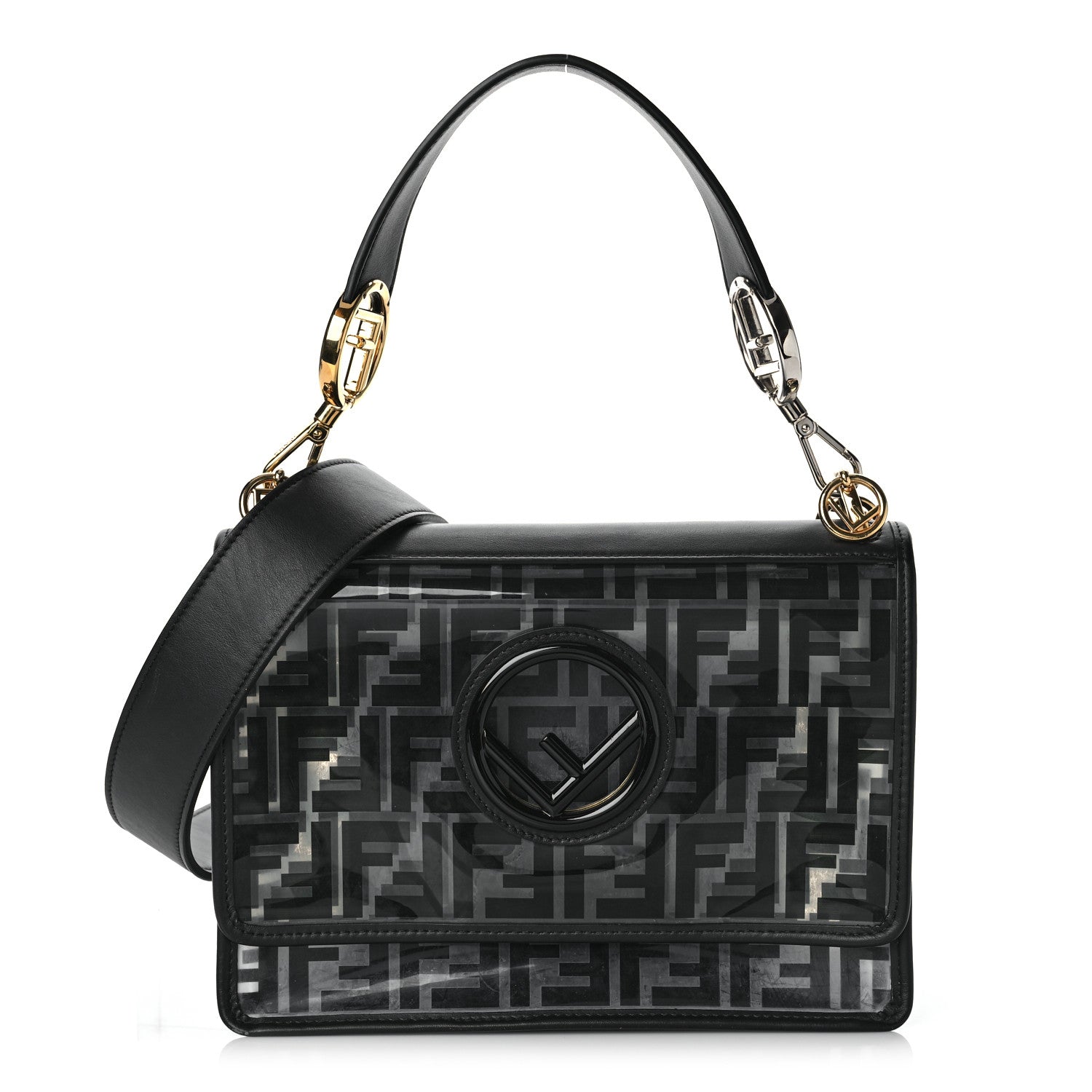 Fendi TPU FF Calfskin F is Fendi Kan I Shoulder Bag Black 1 of 8