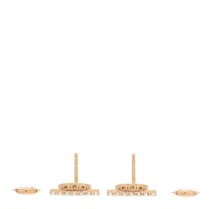Hermes 18K Rose Gold Diamond Finesse Earrings 3 of 4