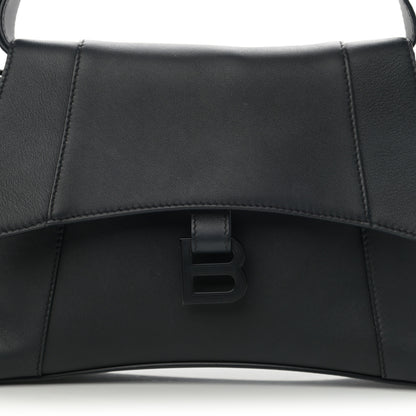 Balenciaga Semi Shiny Smooth Calfskin Monochrome Small Downtown Shoulder Bag Black 9 of 14
