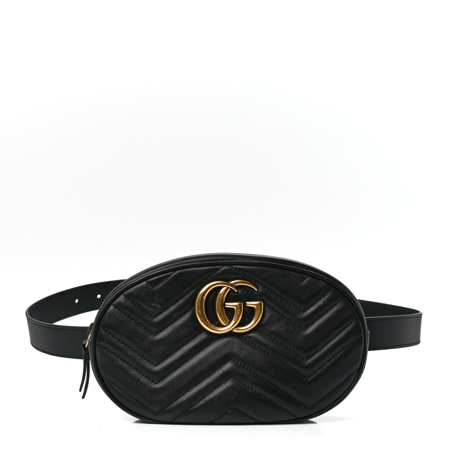 Calfskin Matelasse GG Marmont Belt Bag 85 34 Black