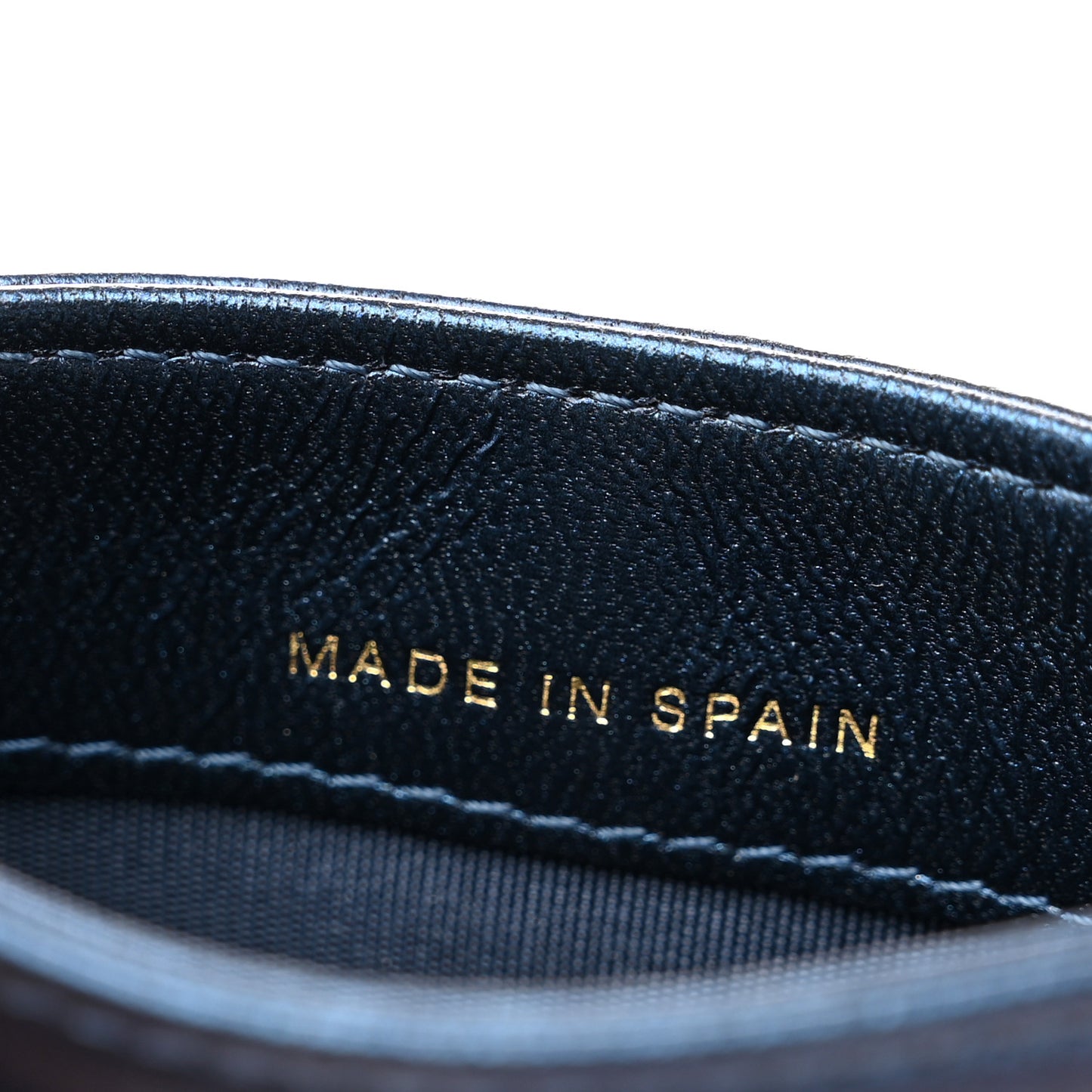 Metallic Lambskin Quilted Boy Card Holder Blue