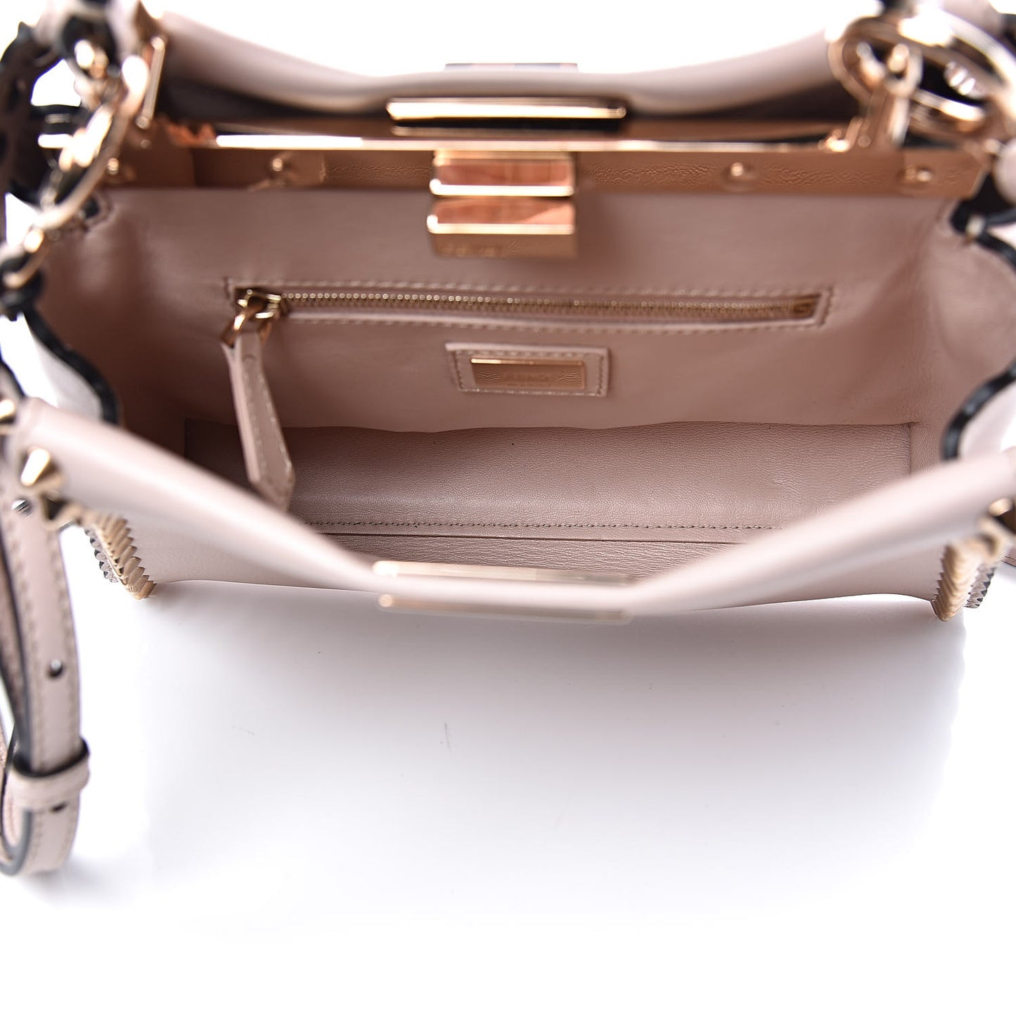 Vitello Seta Shiny Nappa Scalloped Studded Mini Peekaboo Iconic Satchel Soap