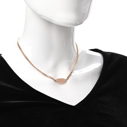 Tiffany 18K Rose Gold Diamond Return To Tiffany Oval ID Necklace 2 of 5