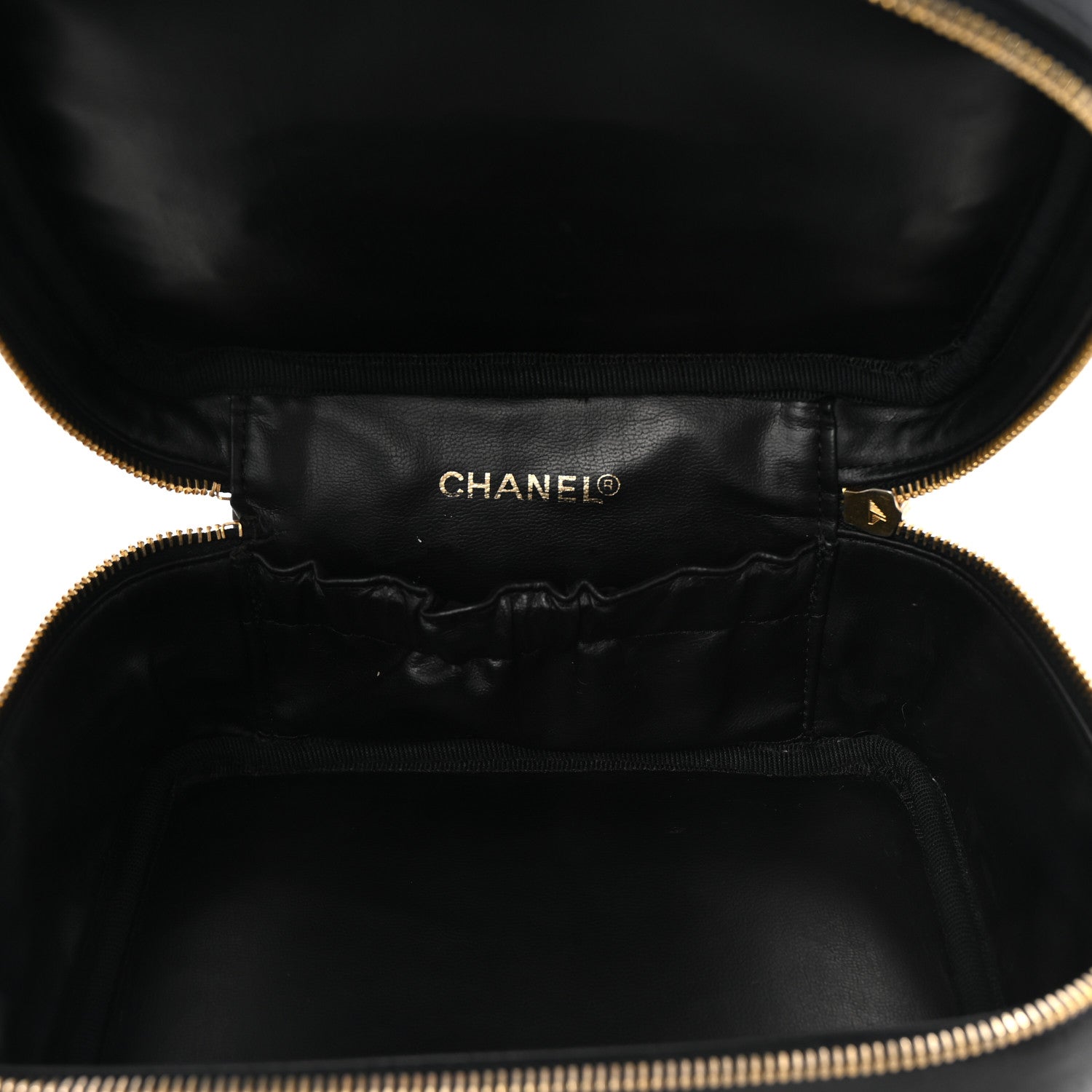Chanel Lambskin Vanity Cosmetic Case Black 5 of 10