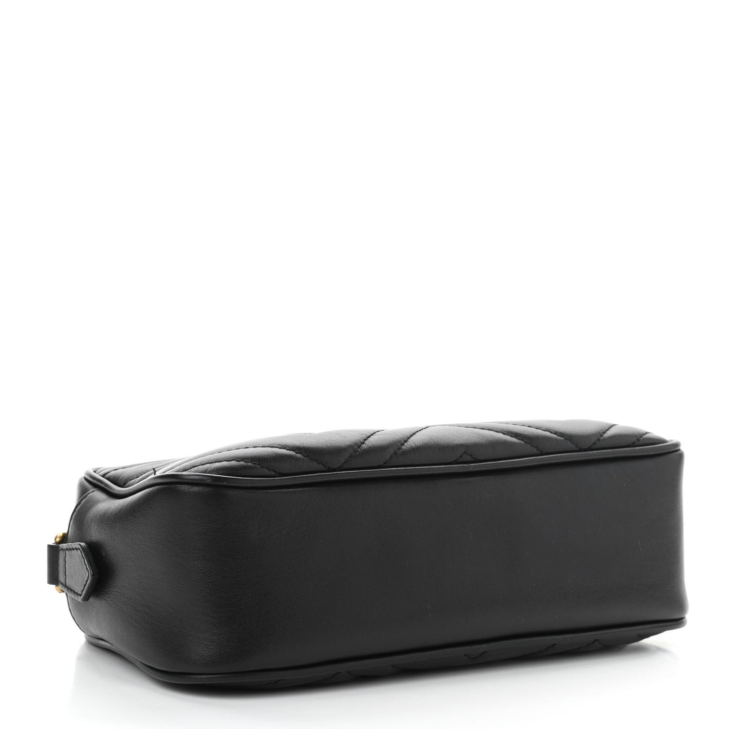 Calfskin Matelasse Small GG Marmont Chain Shoulder Bag Black