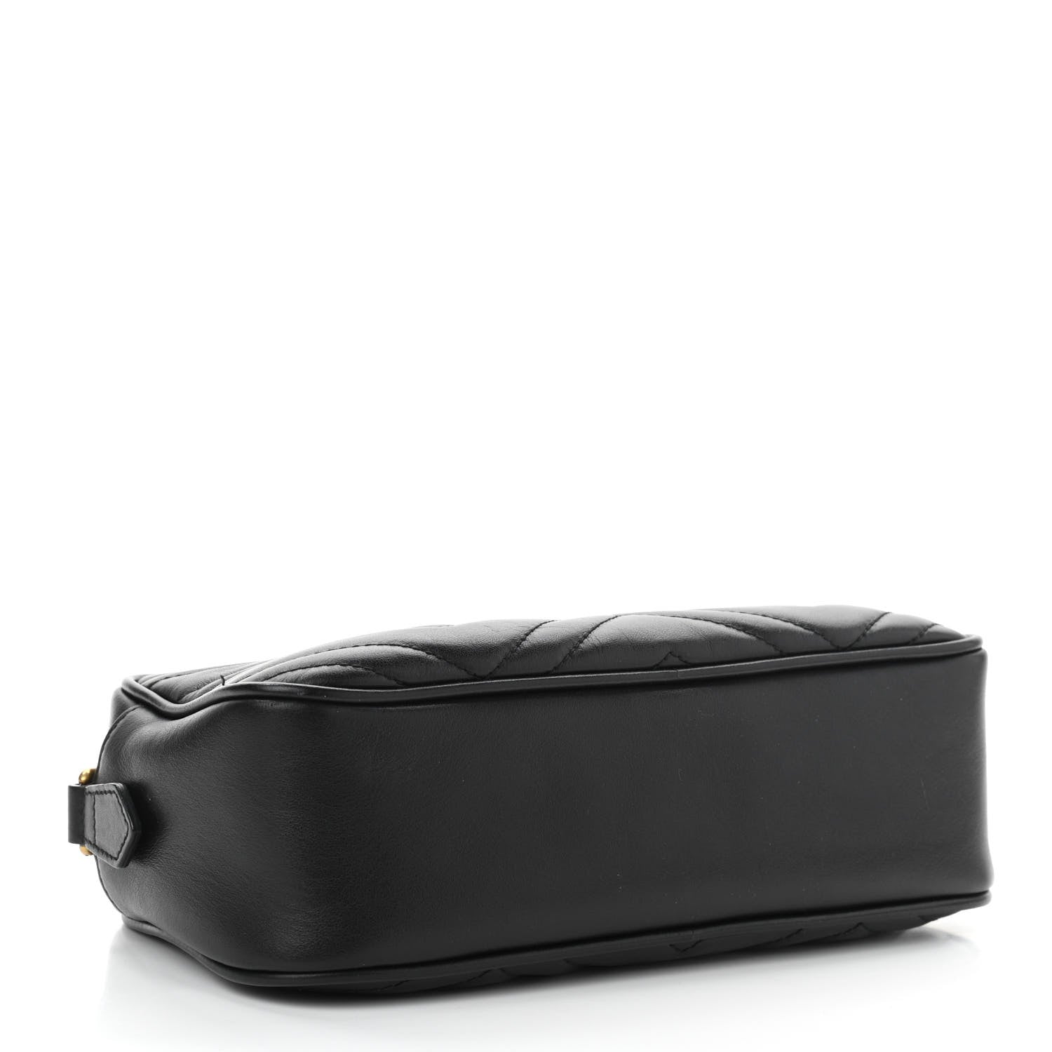 Gucci Calfskin Matelasse Small GG Marmont Chain Shoulder Bag Black 4 of 11