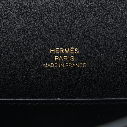 Hermes Swift Kelly Pochette Clutch Black 6 of 9