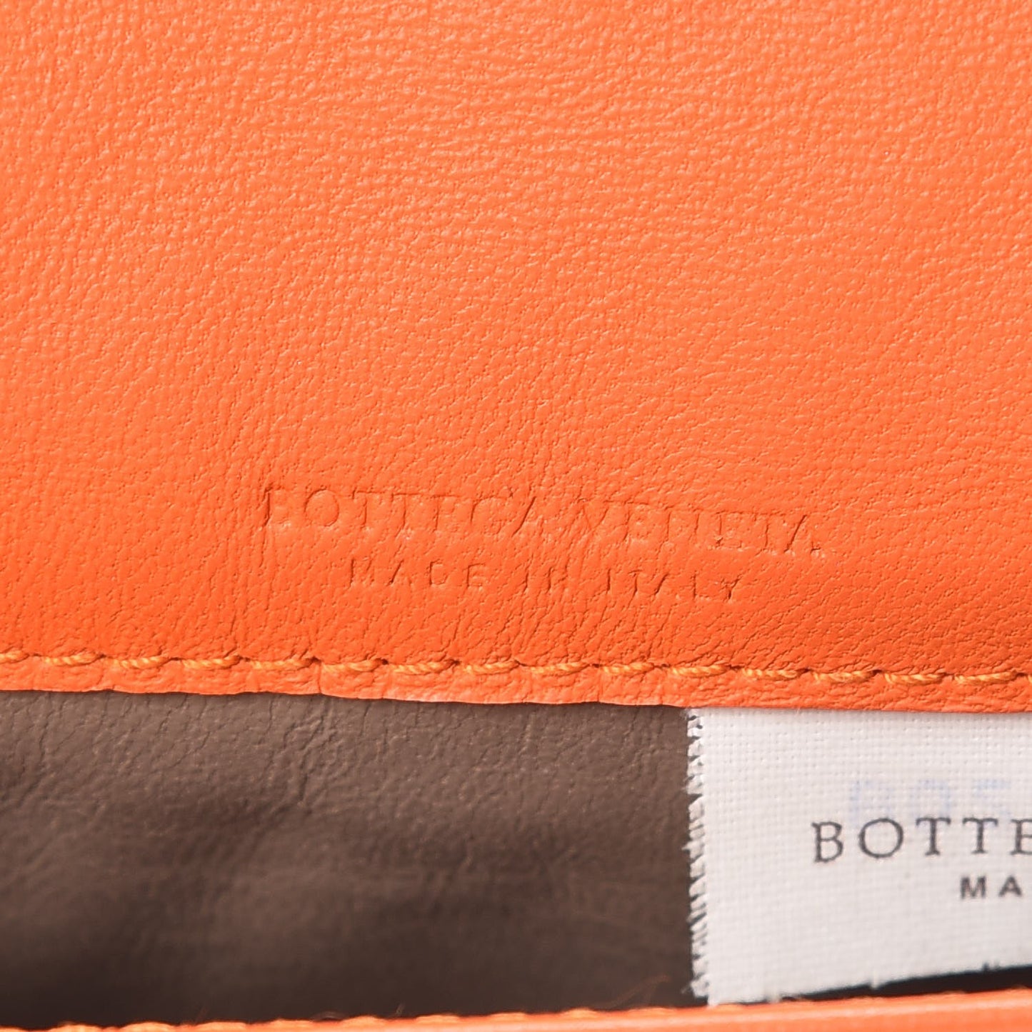 Nappa Intrecciato Card Holder Tangerine