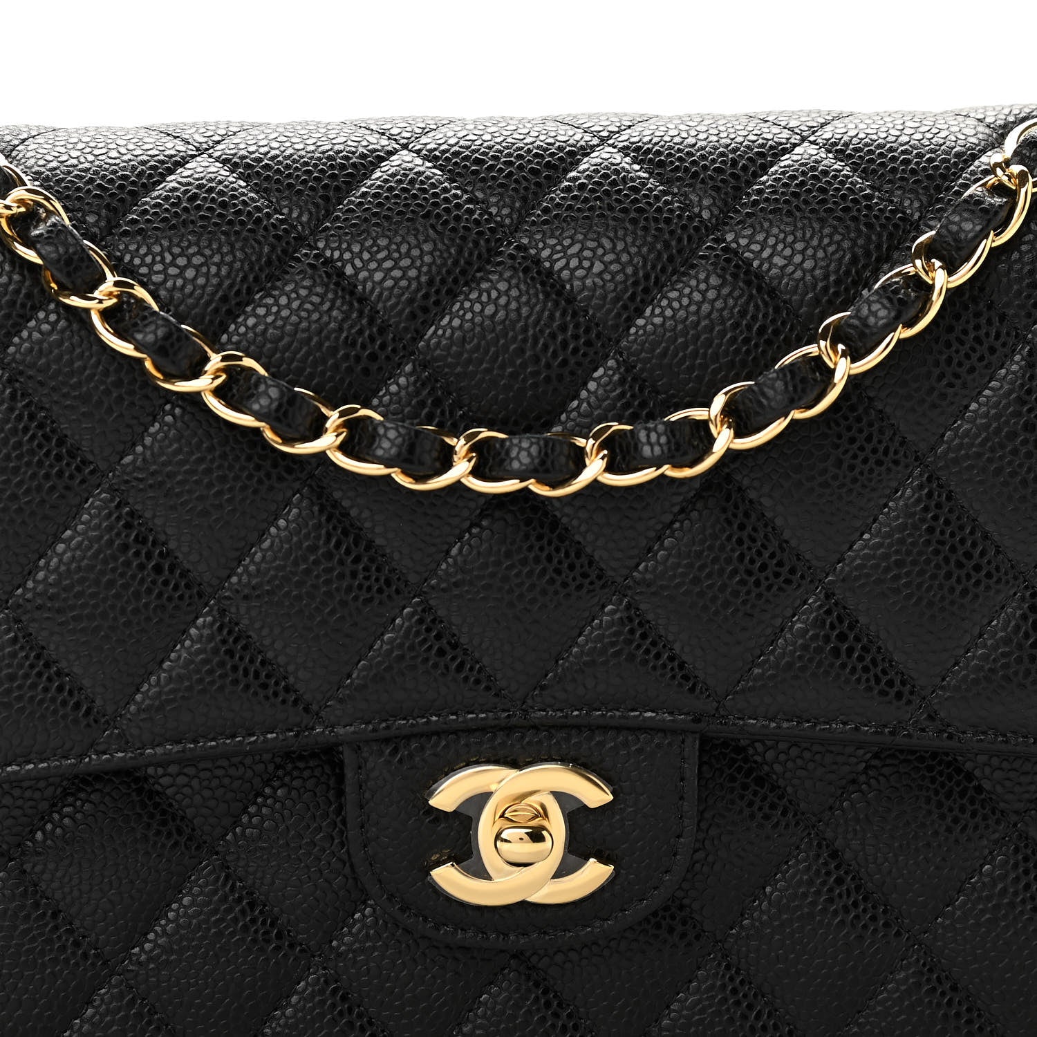 Chanel Caviar Quilted Medium Double Flap Black 7 of 10