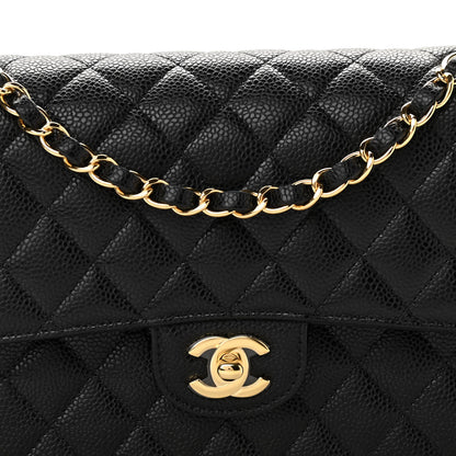 Chanel Caviar Quilted Medium Double Flap Black 7 of 10