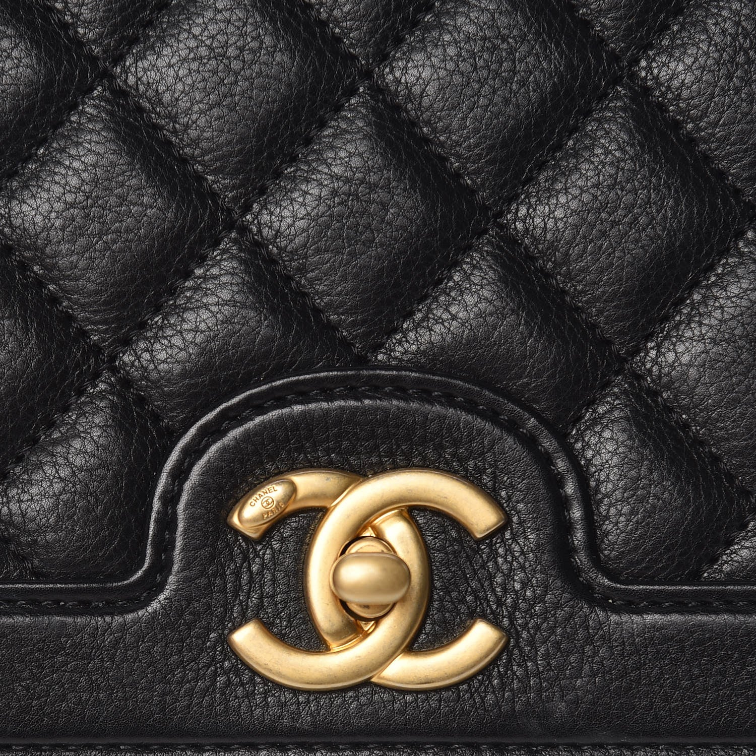 Chanel Grained Calfskin Quilted Medium Flap Black 10 of 10