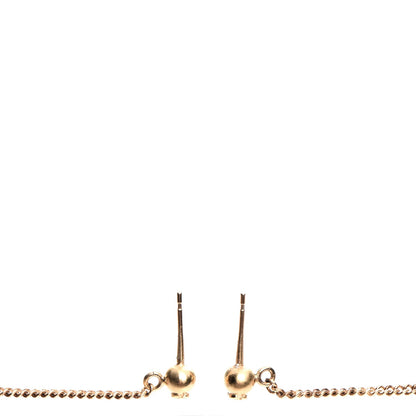 Chanel CC Drop Earrings Matte Gold 3 of 6