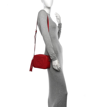 Gucci Pebbled Calfskin Small Soho Disco Bag Tabasco Red 2 of 10