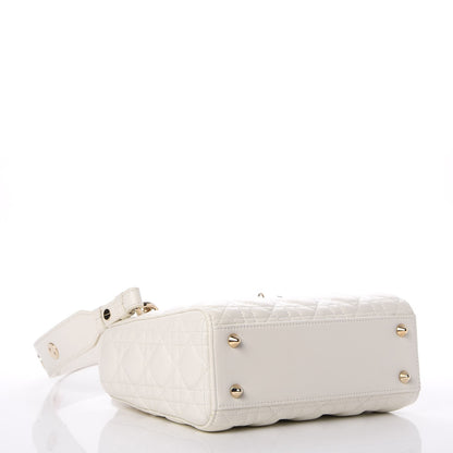 Christian Dior Lambskin Cannage Small My Lady Dior White 4 of 11
