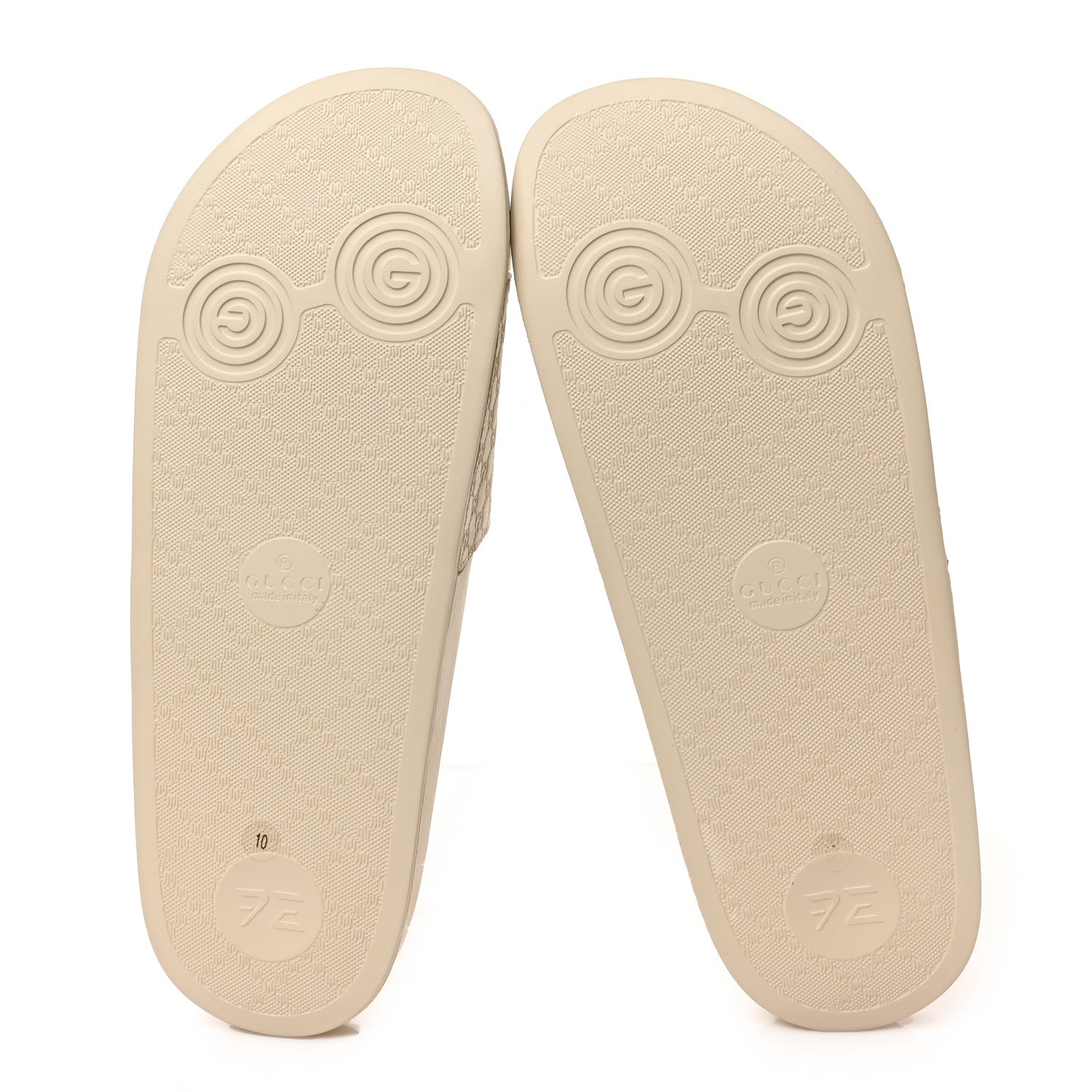 Gucci Microguccissima Mens Slide Sandals 10 Ivory 5 of 7