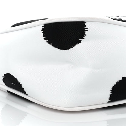 Prada Tessuto Nylon Polka-Dot Mini Re-Edition 2000 Bag White Black 7 of 8
