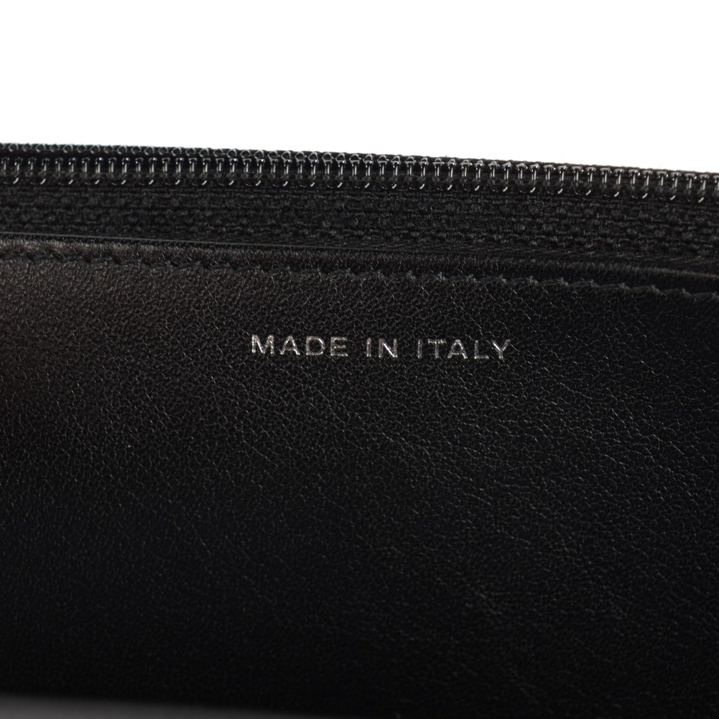 Patent Camellia Embossed Wallet On Chain WOC Black