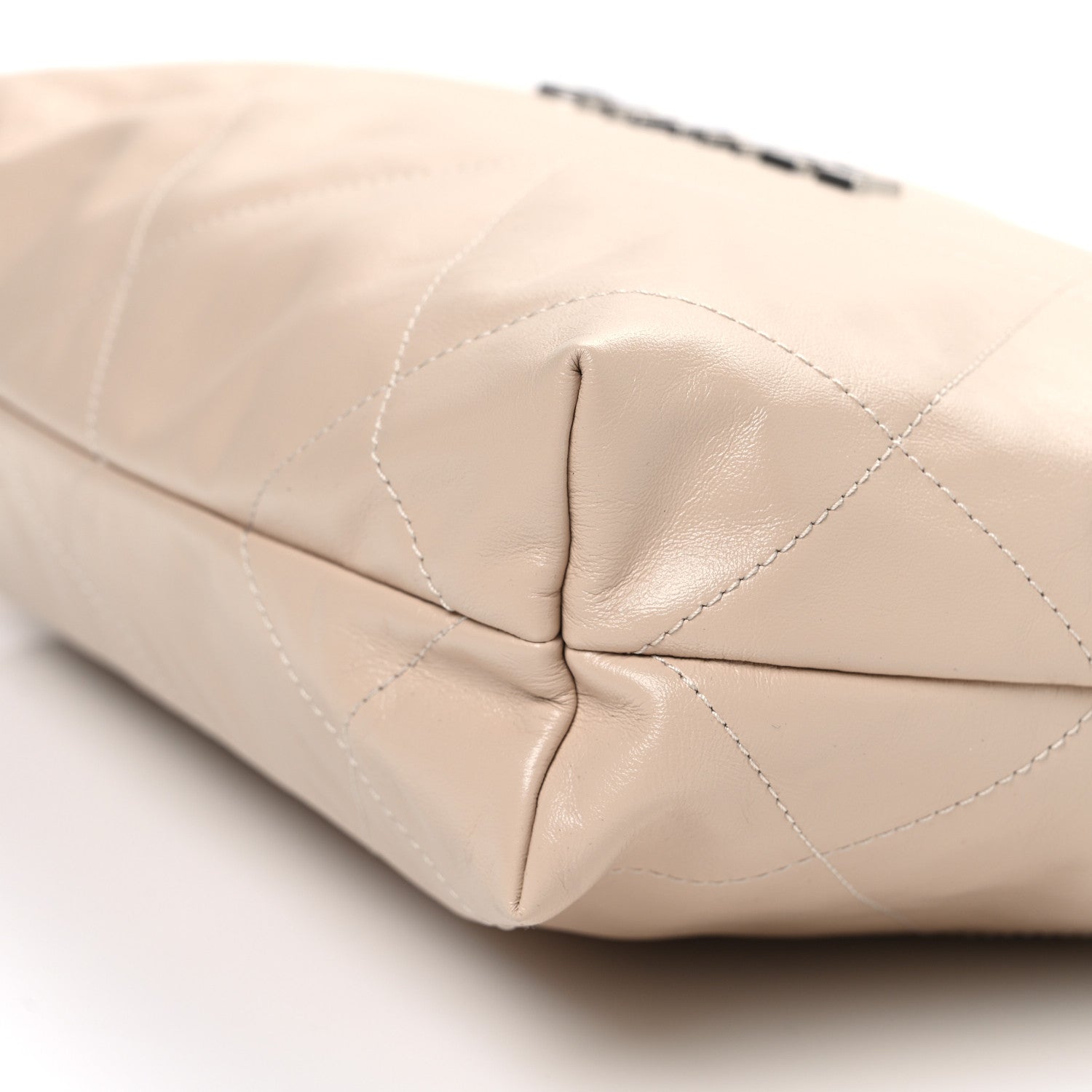 Chanel Shiny Calfskin Quilted Small Chanel 22 Ecru 11 of 11