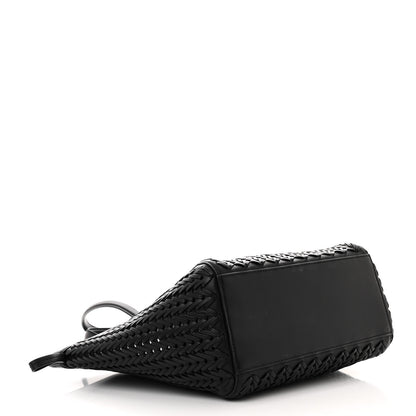 Fendi Vitello Grace Woven Medium Fendi Origami Black 4 of 12