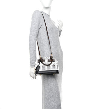 Louis Vuitton X FORNASETTI Calfskin Architettura Alma BB Black White 2 of 10