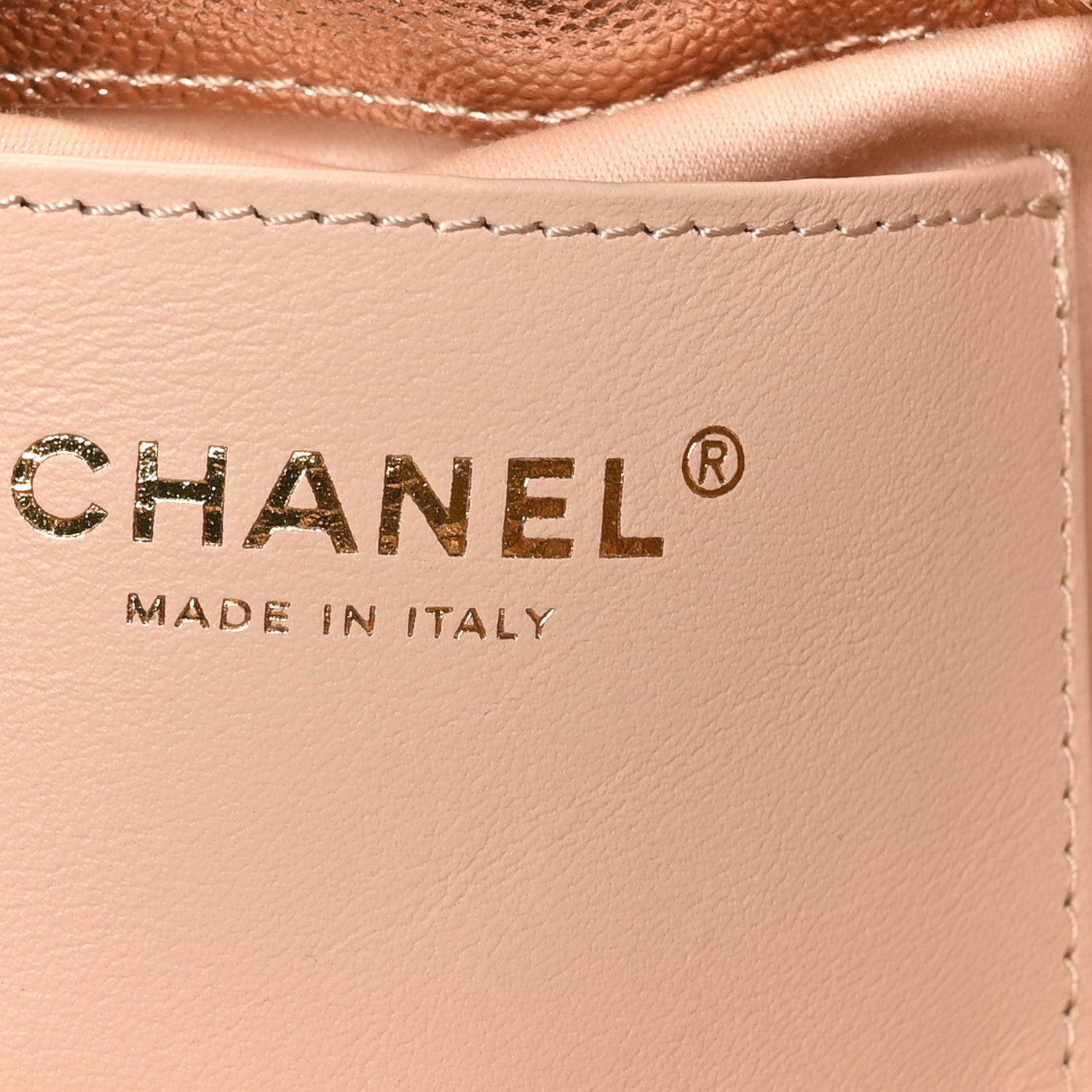 Chanel Metallic Caviar Quilted Mini Chanel 25 Handbag Copper 5 of 9