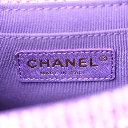 Chanel Tweed Sequin Quilted Baywatch Top Handle Flap Purple 6 of 12