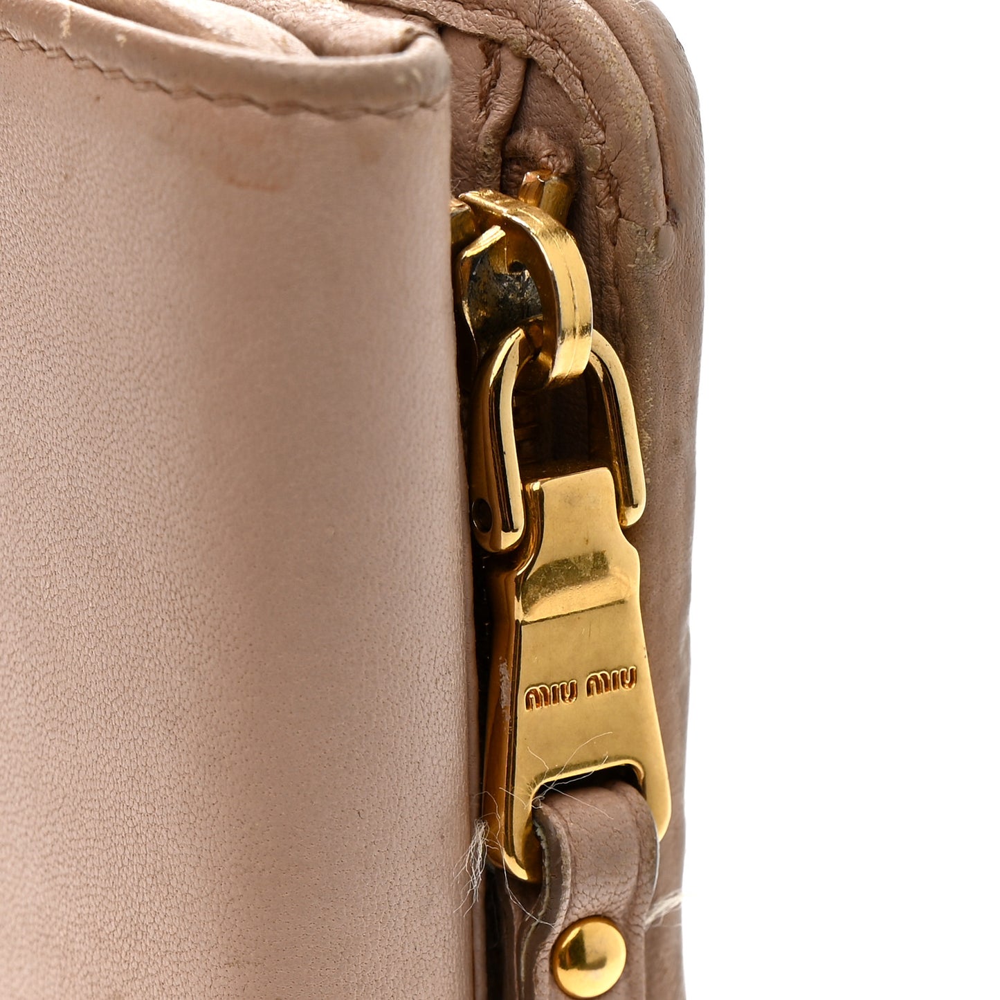 Nappa Matelasse Flap Tri-Fold Wallet Cammeo
