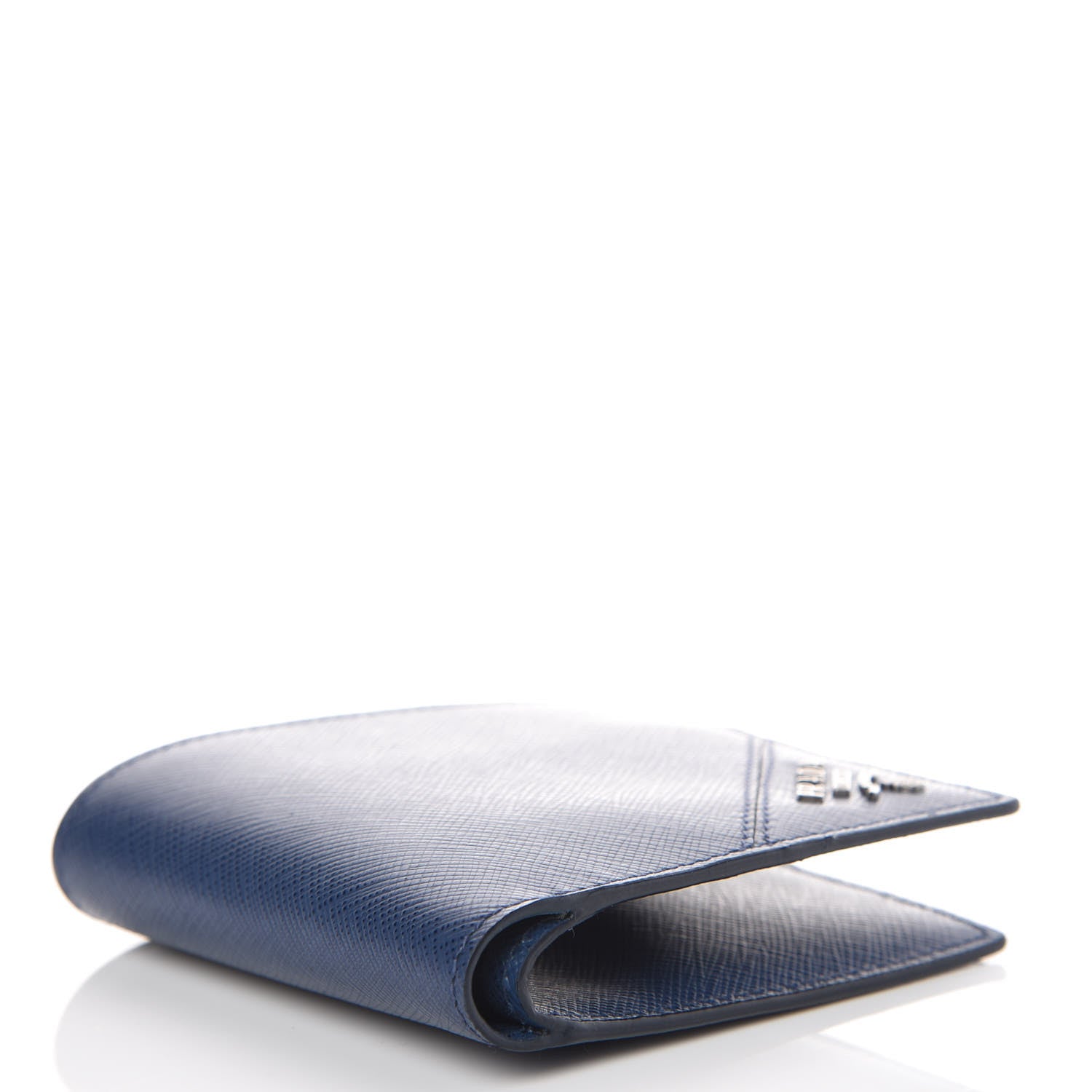 Prada Saffiano Metal Bi-Fold Wallet Bleuette 4 of 6