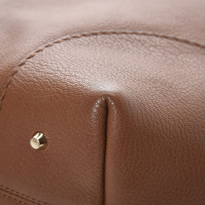Lanvin Grained Calfskin Shopper Tote Brown 10 of 12