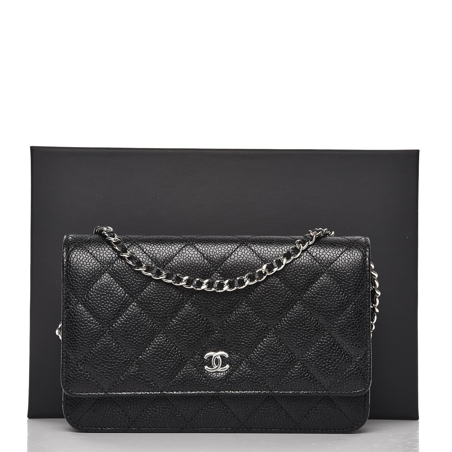 Chanel Caviar Quilted Wallet On Chain WOC Black 9 of 9