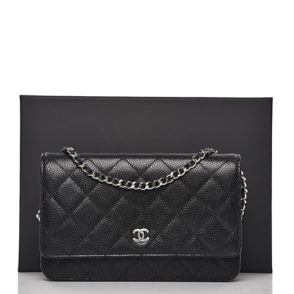 Chanel Caviar Quilted Wallet On Chain WOC Black 9 of 9