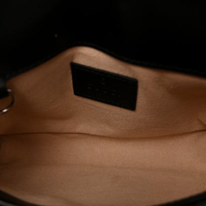Gucci Calfskin Matelasse Monochrome GG Marmont Chain Belt Bag Black 5 of 10