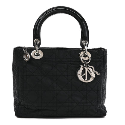 Christian Dior Nylon Cannage Medium Lady Dior Black 1 of 10