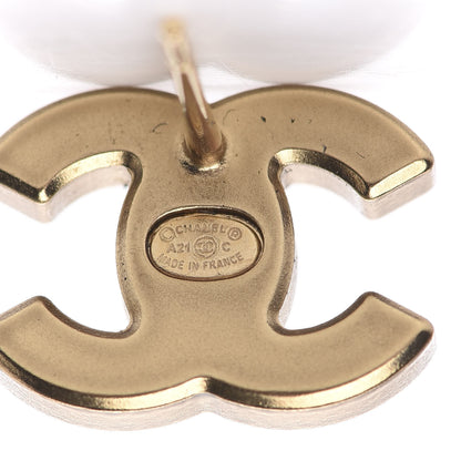 Chanel Crystal CC Earrings Gold 4 of 5