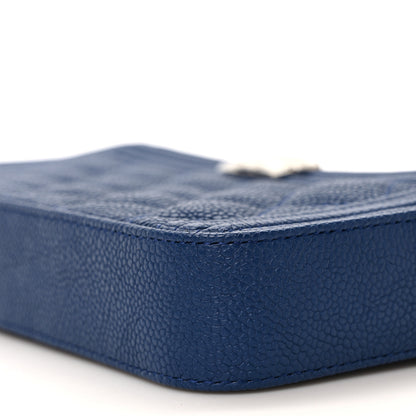 Chanel Caviar Quilted Small Boy Clutch With Chain Blue 10 of 11