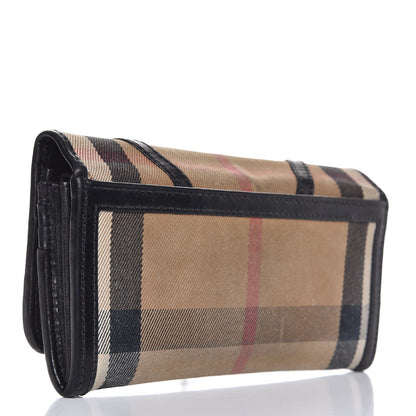 Burberry House Check Bridle Calfskin Penrose Continental Wallet Black 3 of 12