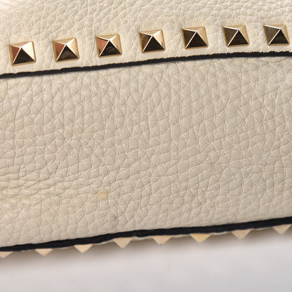Valentino Garavani Pebbled Calfskin Large Rockstud Flip-Lock Messenger Bag Light Ivory 9 of 12