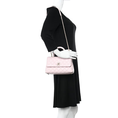 Chanel Caviar Quilted Mini Coco Handle Flap Light Pink 2 of 11