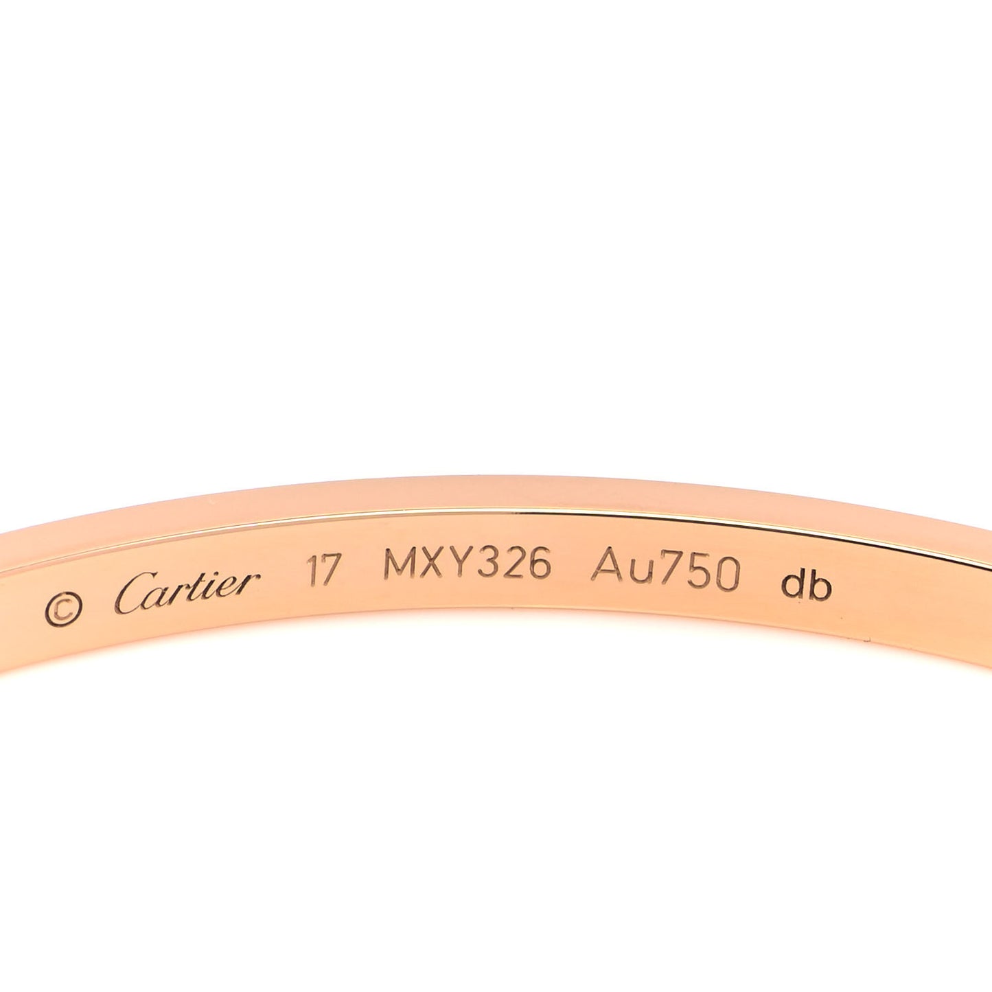 18K Pink Gold Small LOVE Bracelet 17