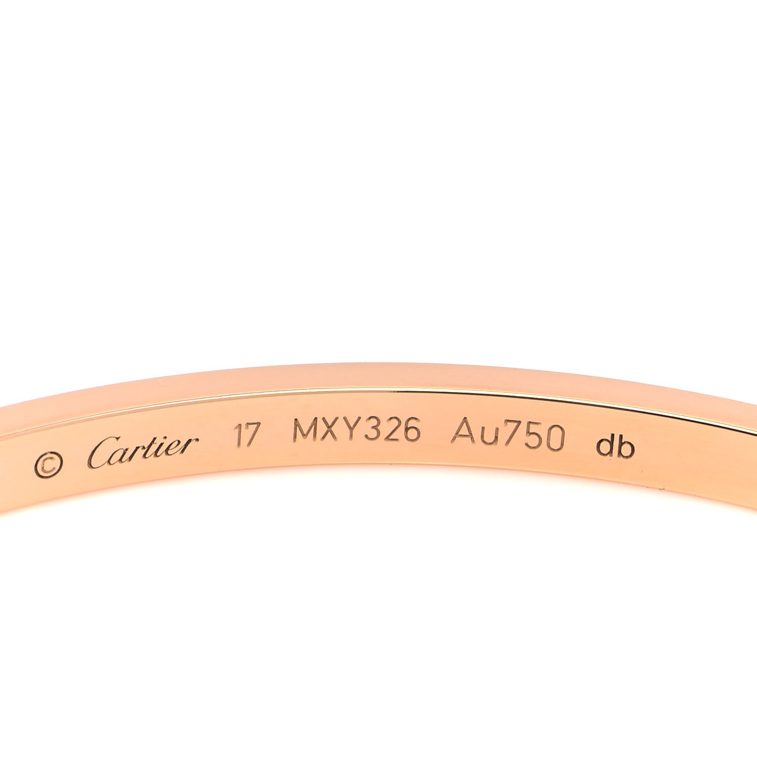 Cartier 18K Pink Gold Small LOVE Bracelet 17 5 of 6