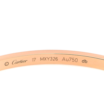 Cartier 18K Pink Gold Small LOVE Bracelet 17 5 of 6